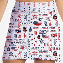Load image into Gallery viewer, USA 250 WHITE SKORT