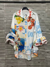 Load image into Gallery viewer, ZOSH4WH Mixed Floral Print Shirt White