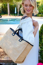 Load image into Gallery viewer, Caroline Hill Melissa Tote Natural Black