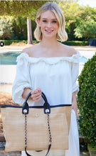 Load image into Gallery viewer, Caroline Hill Melissa Tote Natural Black
