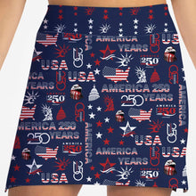 Load image into Gallery viewer, USA 250 NAVY SKORT