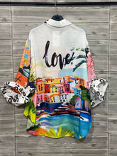 Load image into Gallery viewer, Loowie ZOSH2WH Beach Scene Print Shirt