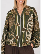 Load image into Gallery viewer, Satin Jacket Belt &amp; Chain Detail
