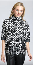 Load image into Gallery viewer, APNY SW124A Abstract Sweater W/Faux Leather Trim
