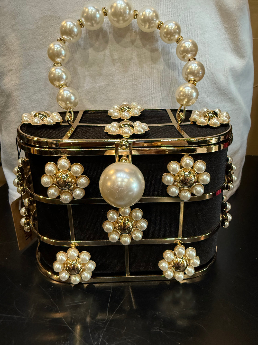 H&D Pearl & Beads Bento Bag