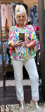 Load image into Gallery viewer, Tru Luxe T26345BM Tie Sleeve Print Top
