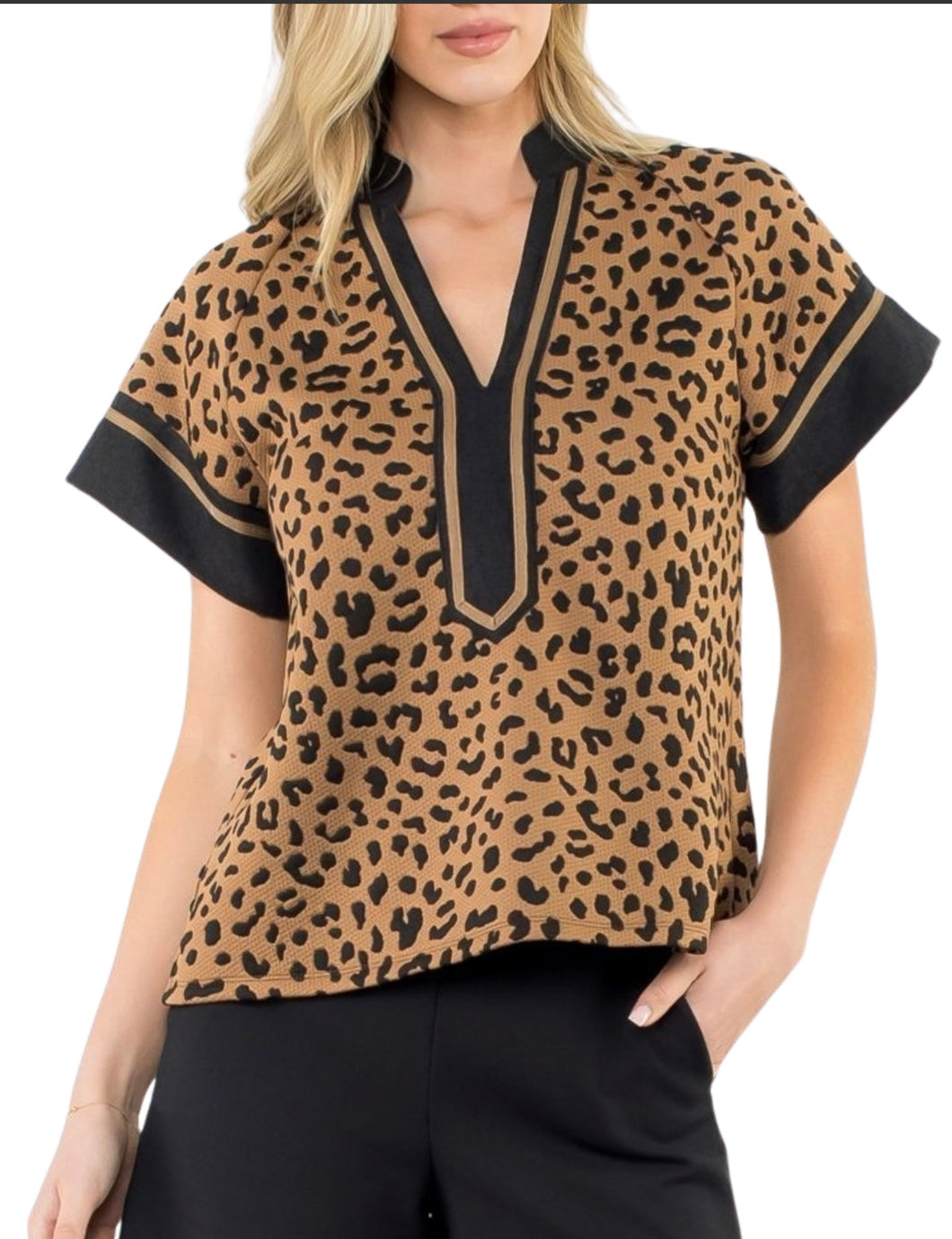THML Cheetah Top Black Trim