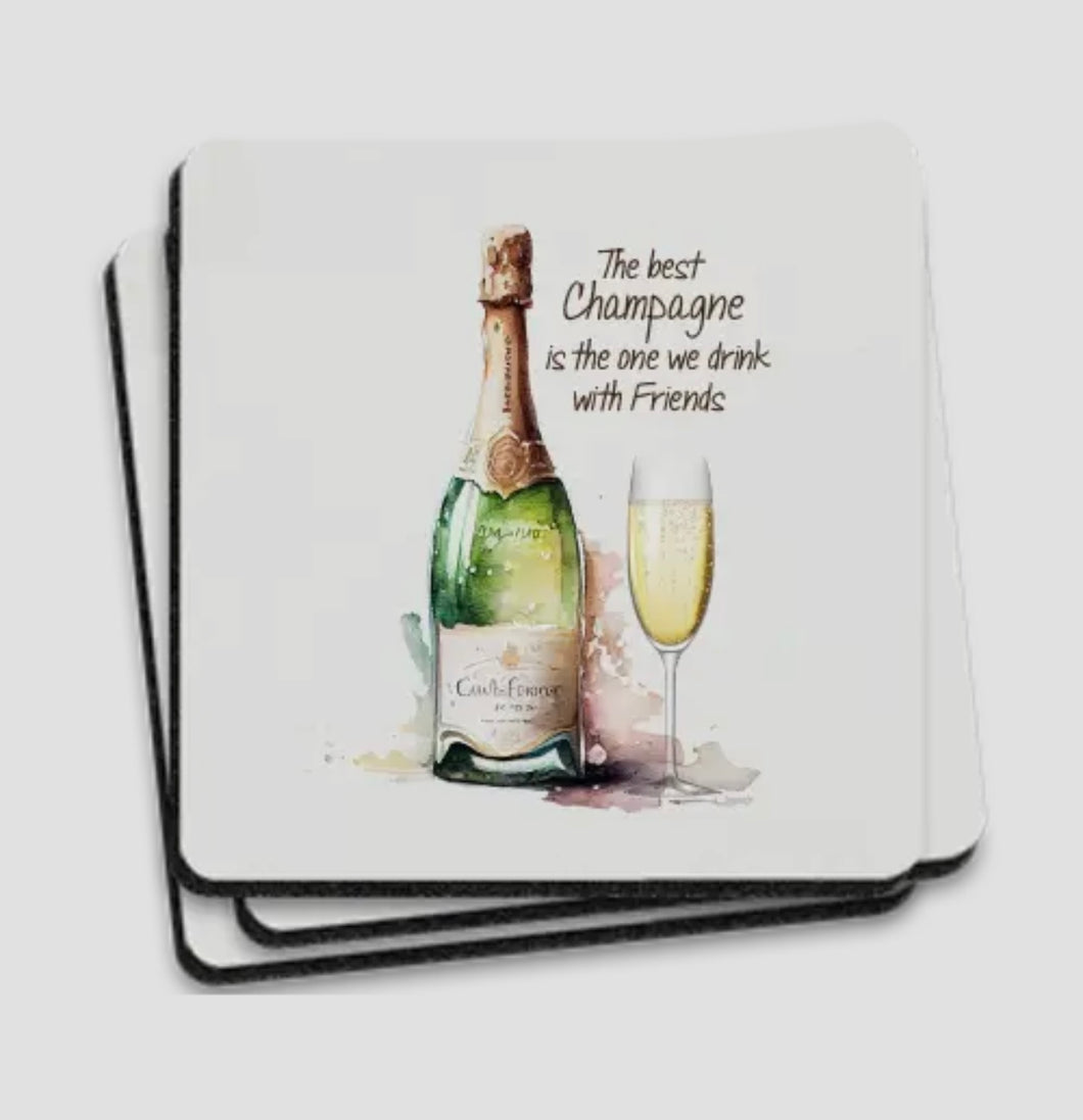 Mariasch Studios 14-3801 Rubber Coasters The Best Champagne