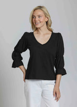 Load image into Gallery viewer, APNY K1449 V Neck Puff Sleeve Top
