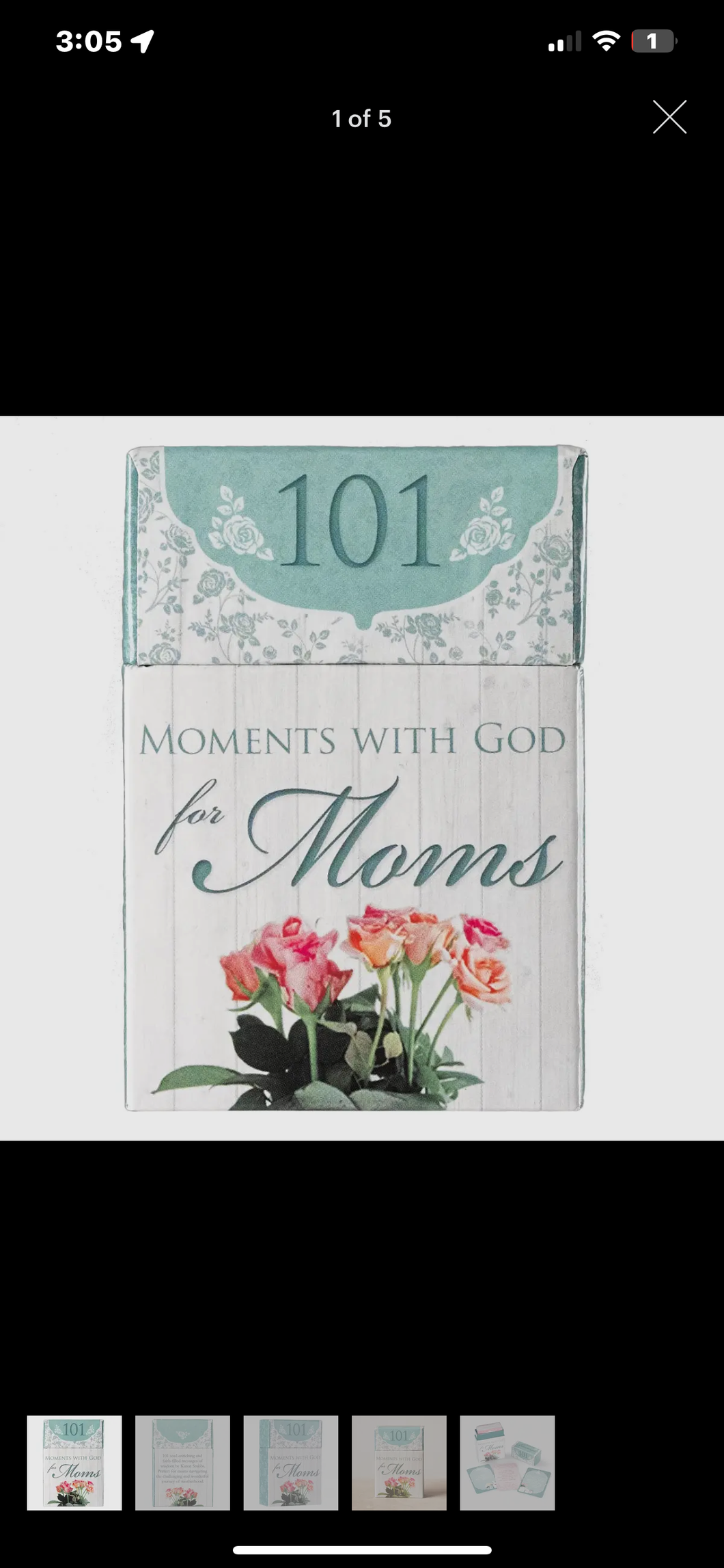 Christian Art Gifts BX106 Box of Blessings Moments With Hod For Moms
