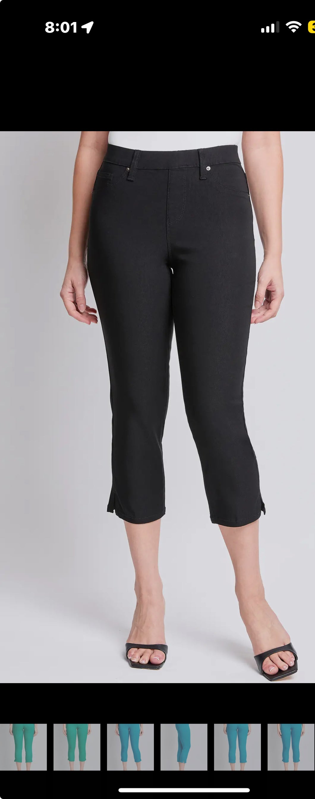 YMI Hyperstretch Pull On Capri W/Slit
