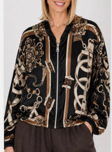 Load image into Gallery viewer, Satin Jacket Belt &amp; Chain Detail
