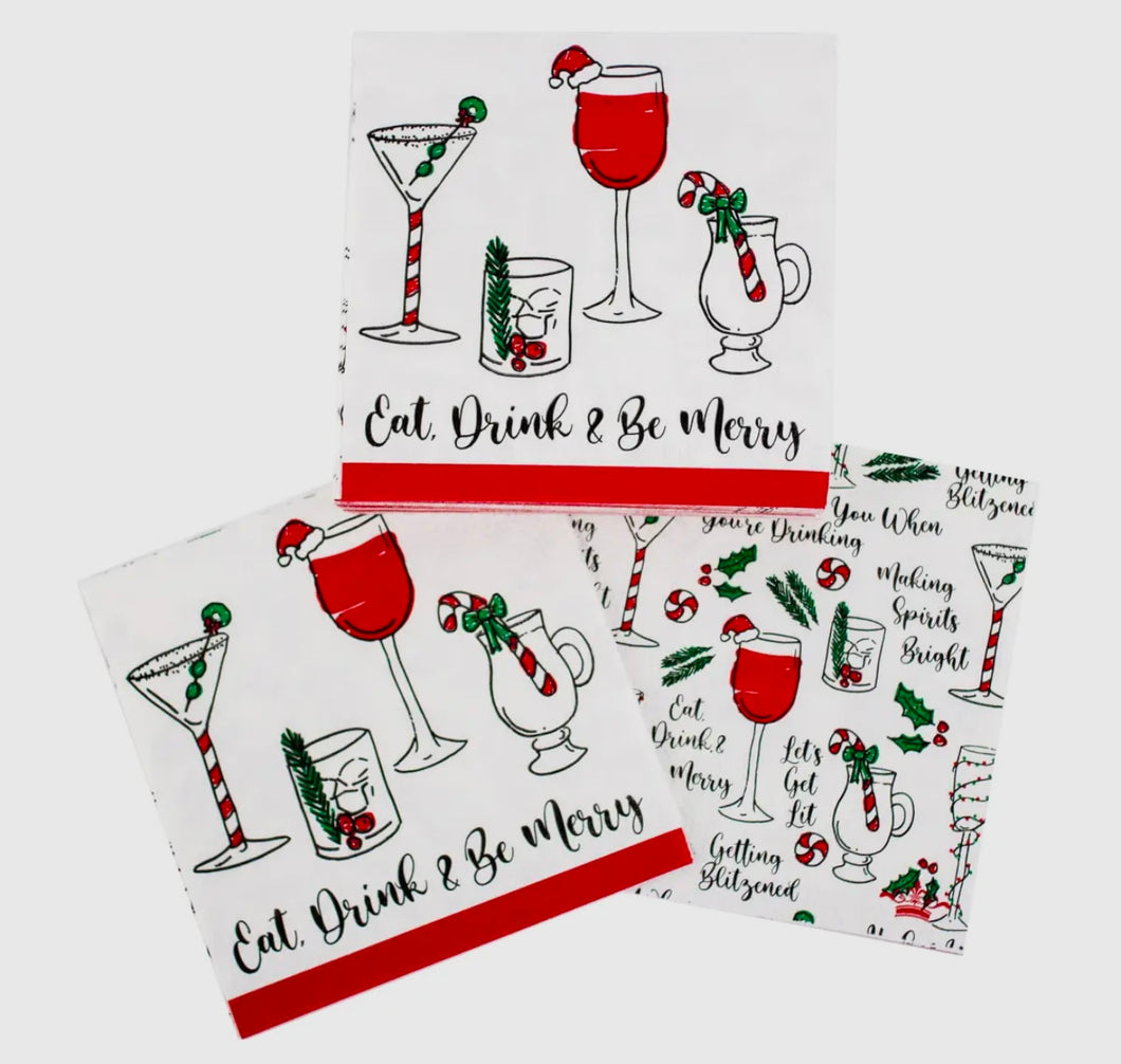 The Royal Standard Eat Drink & Be Merry Cocktail Napkins