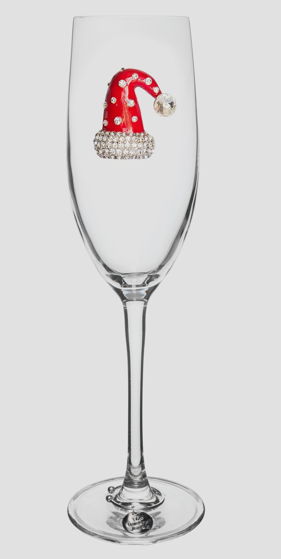 The Queens Jewels Christmas Hat Champagne Flute