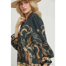 Load image into Gallery viewer, Paisley Border Print Blouse
