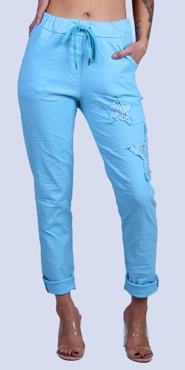 Gigi Moda Light weight Pant W/Stars