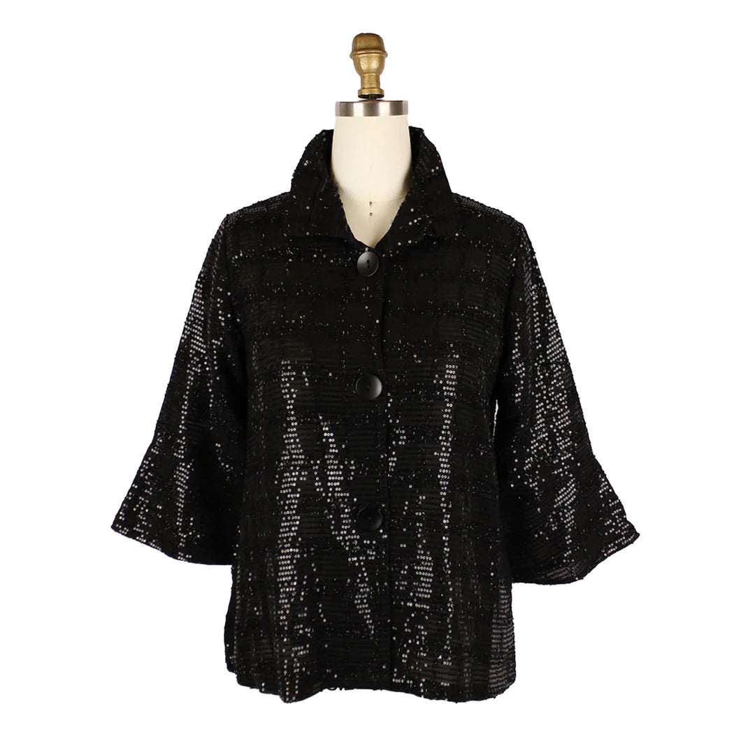 Damee 4929 Black Sequin Jacket