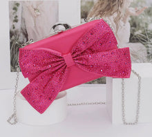 Load image into Gallery viewer, H&amp;D Rhinestone Bow Clutch
