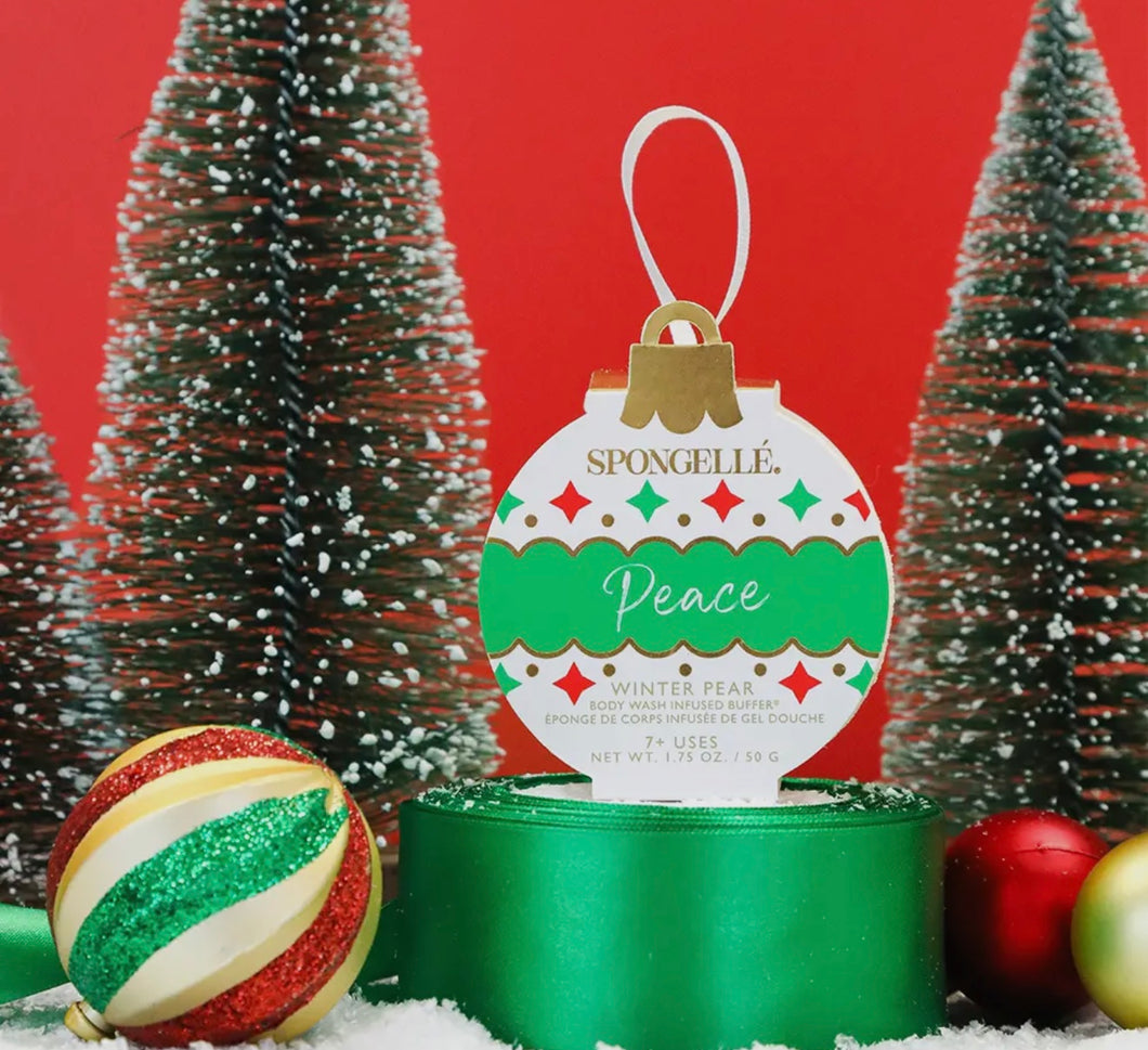 Spongelle Holiday Ornament Body Wash Infused Buffers
