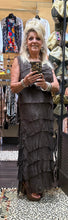 Load image into Gallery viewer, Silk Maxi Ruffle Dress
