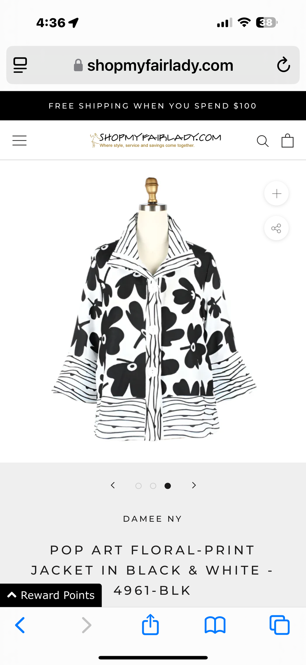 Damee 4961 Flowers & Stripes Jacket