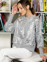 Load image into Gallery viewer, Leopard Foil Sweater
