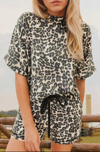 Load image into Gallery viewer, Cheetah Print Top &amp; Short Lounge Set

