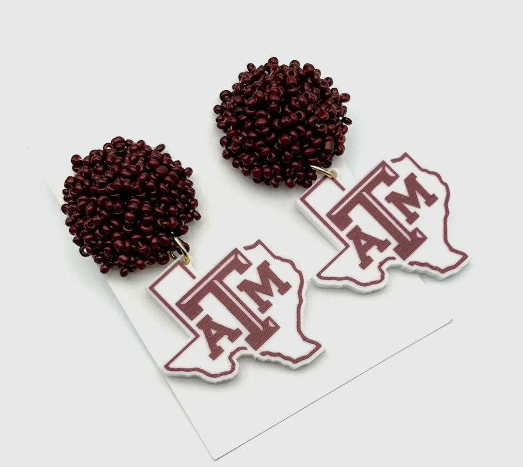 Texas A&M Earrings
