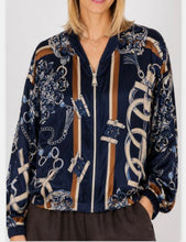 Load image into Gallery viewer, Satin Jacket Belt &amp; Chain Detail
