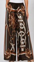 Load image into Gallery viewer, Satin Pant Belt &amp; Chain Print
