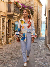 Load image into Gallery viewer, ZOSH4WH Mixed Floral Print Shirt White
