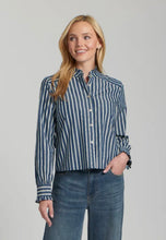 Load image into Gallery viewer, APNY K78C Cropped Stripe Blouse
