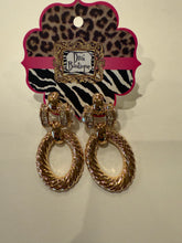 Load image into Gallery viewer, Diva Door Knocker Dangle Hoops
