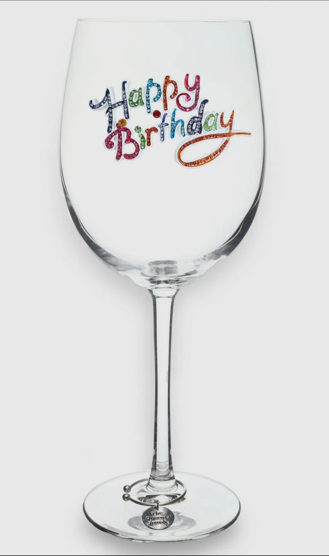 The Queens Jewels Happy Birthday Stemmed Wine Glass