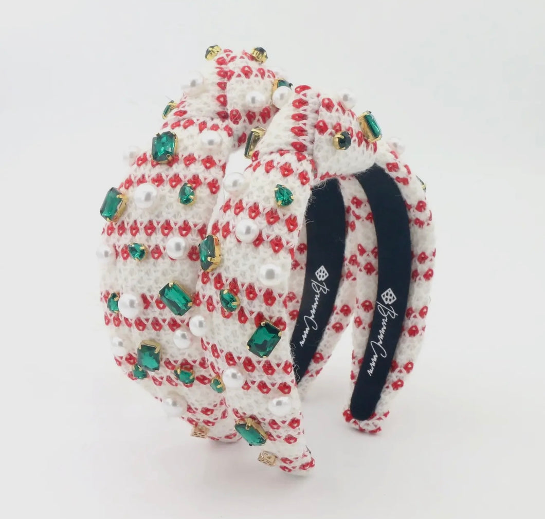 Brianna Cannon Holiday Crystal Woven Headband