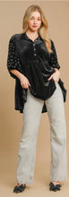 Load image into Gallery viewer, Umgee K8979 Velvet Tunic/Dress W/Pearls
