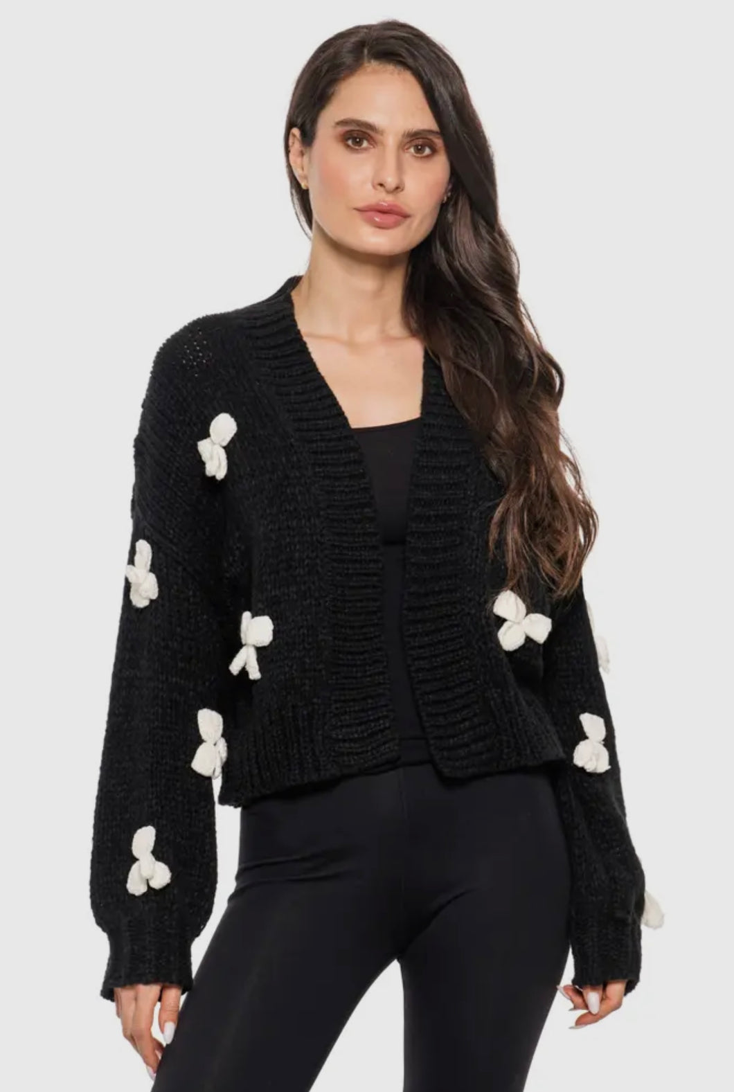 Adore Cropped Sweater W/Bows