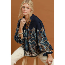 Load image into Gallery viewer, Paisley Border Print Blouse
