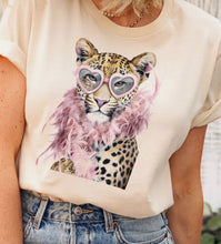 Load image into Gallery viewer, Cheetah Boa Bling Tee

