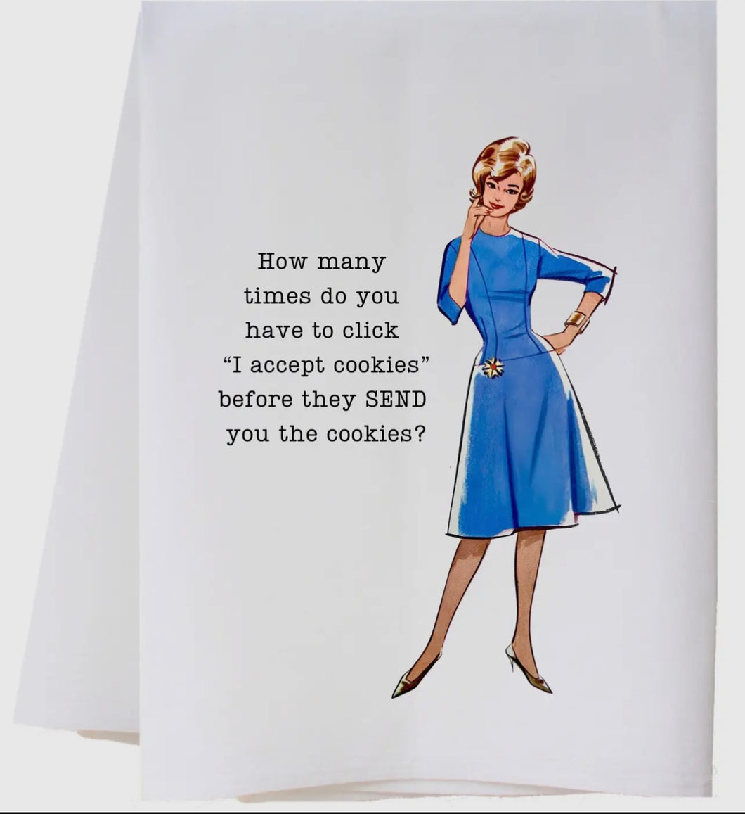 Cora & Pate 23FSTC How Many Times Flour Sack Towel