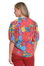 Load image into Gallery viewer, Tru Luxe T35472BM Split Neck Print Top
