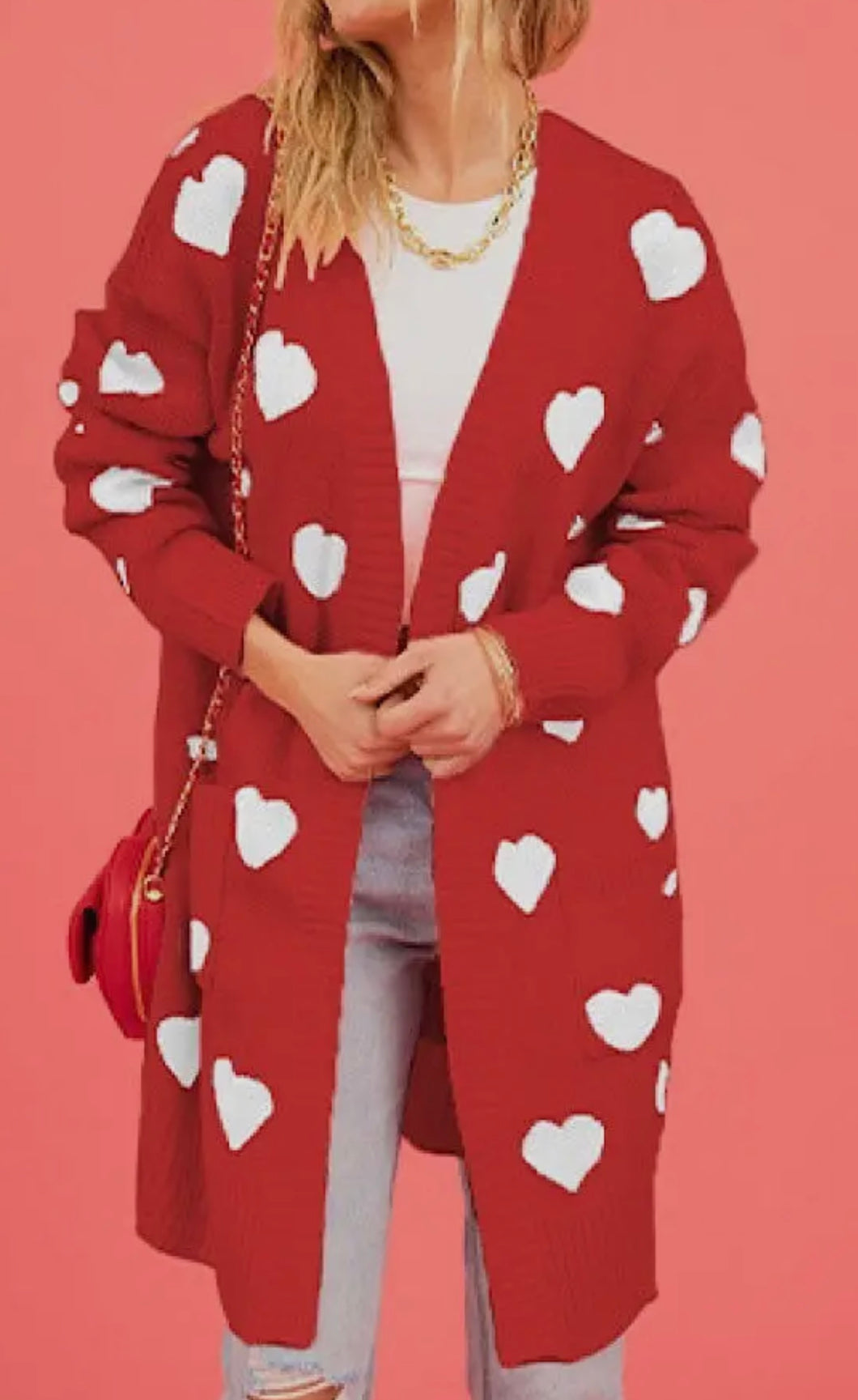 Miss Sparkling All Over Heart Cardigan