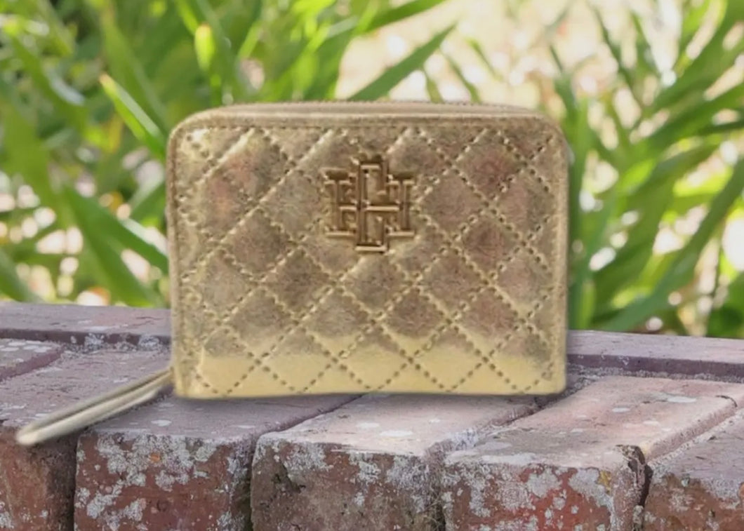 Caroline Hill Nadine Zippered Wallet Champagne Pop