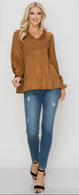 Load image into Gallery viewer, Joh Abigail Stretch Suede Top
