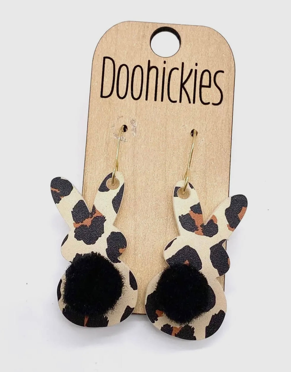 Doohickies Leopard Bunnytail Earrings