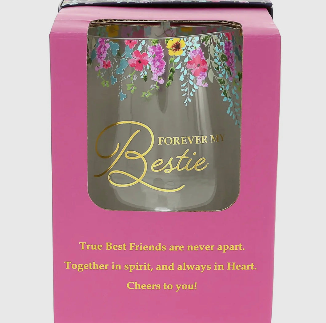 Forever Bestie Stemless Wine Glass