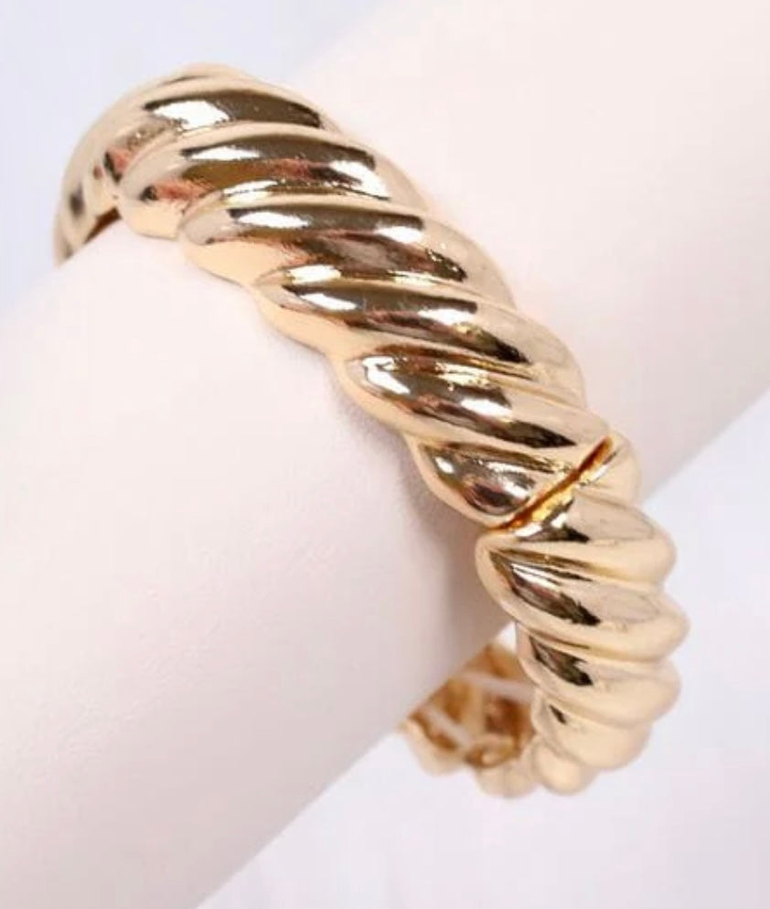 Caroline Hill Vickery Twisted Gold Stretch Bracelet