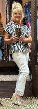 Load image into Gallery viewer, Tru Luxe T26351BM Zebra Print Top
