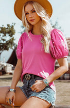 Load image into Gallery viewer, Fashionworks Pearl Puff Sleeve Top
