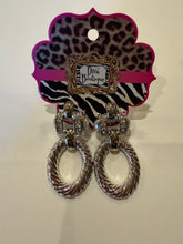 Load image into Gallery viewer, Diva Door Knocker Dangle Hoops
